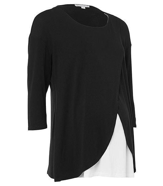 Maternity Nursing Tulip Top - Black