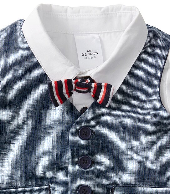 2 Piece Short Sleeve Shirt & Vest Set
