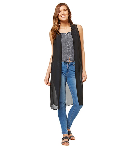 Lily Loves Longline Shirt - Black