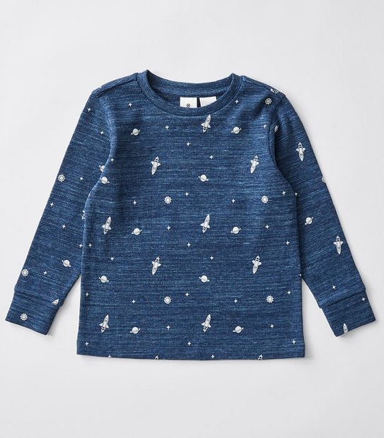 Organic Cotton Waffle Space Pyjama Set