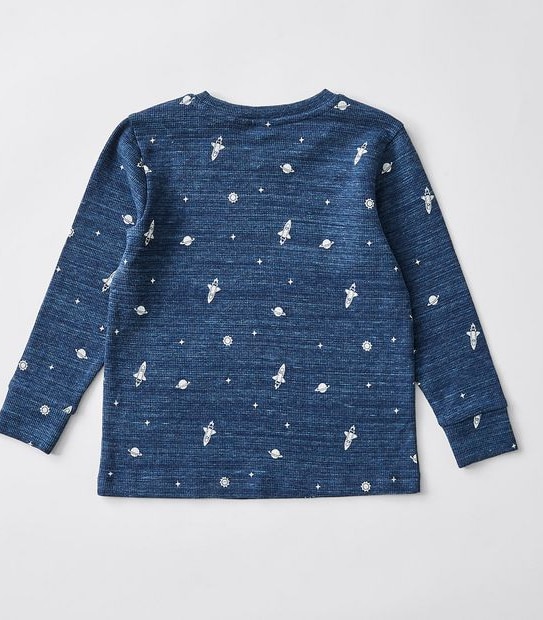 Organic Cotton Waffle Space Pyjama Set