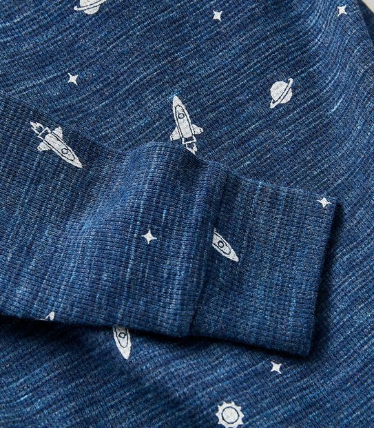 Organic Cotton Waffle Space Pyjama Set