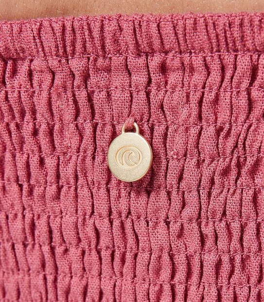 Piping Hot Button Through Linen Blend Mini Dress