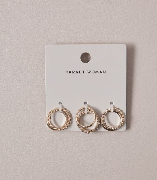 6 Pack Mixed Rings - Gold