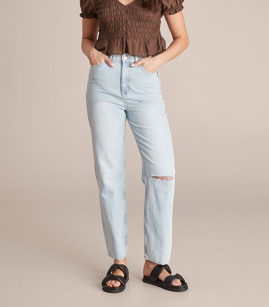 Lily Loves High Rise Straight Leg Jeans