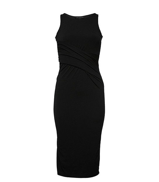 Dannii Minogue Petites Twist Front Dress - Black
