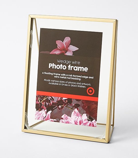 Wedge Wire Photo Frame - Brass