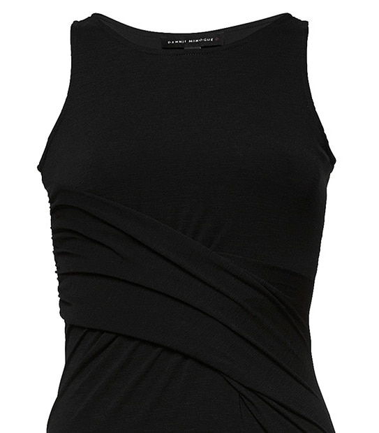 Dannii Minogue Petites Twist Front Dress - Black