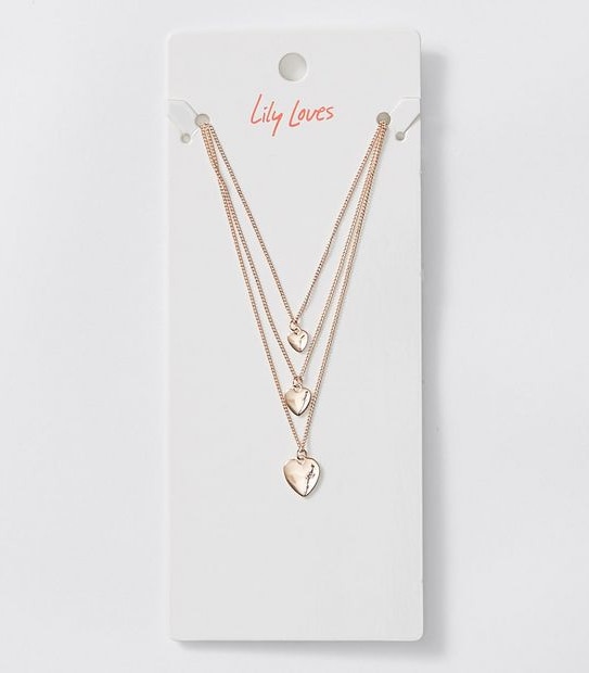 Lily Loves Emily Layered Necklace - Rose Gold