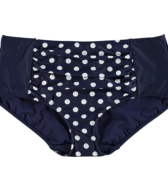 Belle Curve Bikini Briefs - Navy Spots
