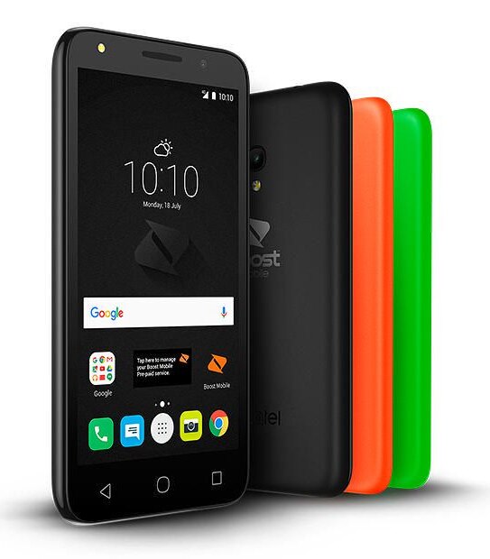 Boost Alcatel Dex 4G Prepaid Mobile Phone With Covers