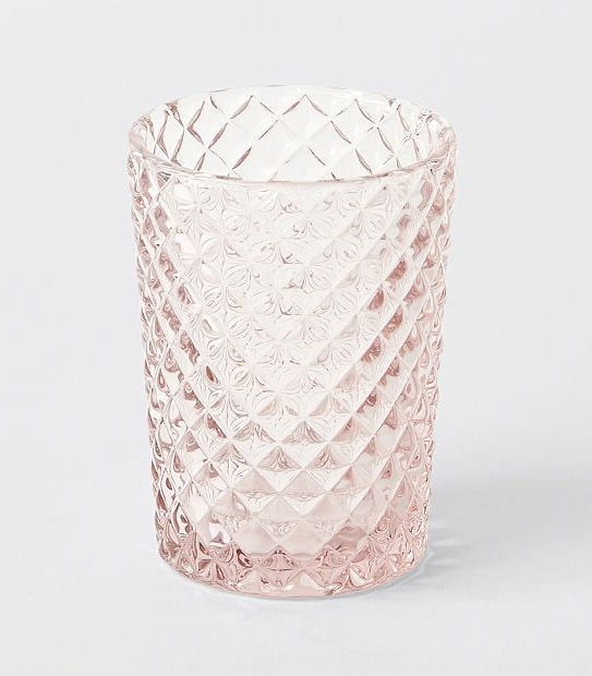 Pink Cut Glass Tumbler