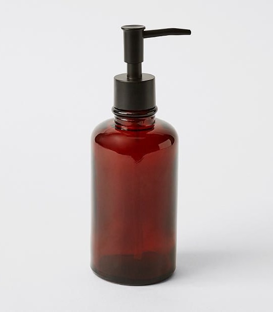 Amber Glass Soap Dispenser