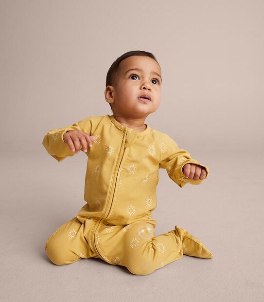 Baby Organic Cotton Print Coverall