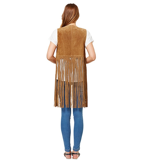Lily Loves Suede Vest - Tan
