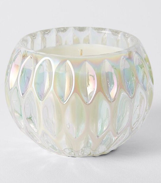 Set Of 2 Pearl Embossed Candles