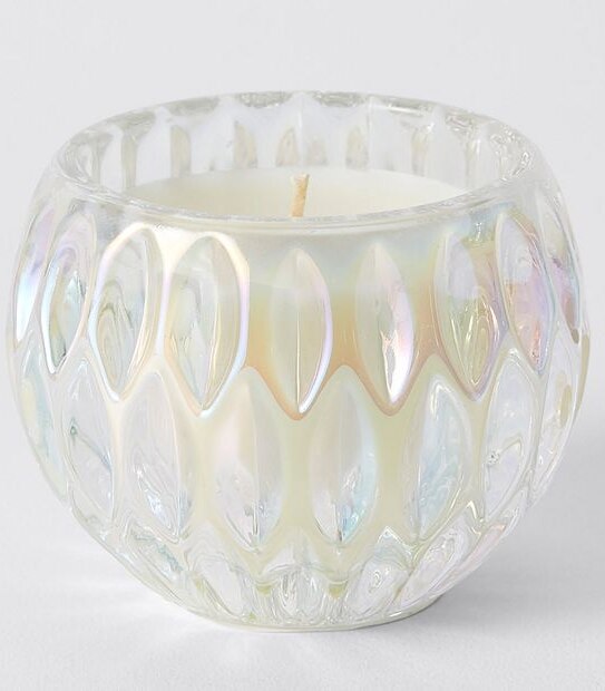 Set Of 2 Pearl Embossed Candles