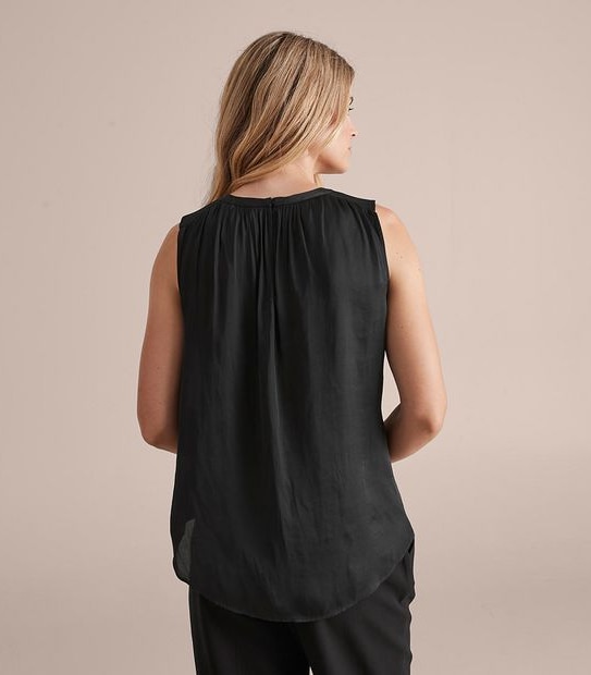 Preview Pleat Neck Tank Top