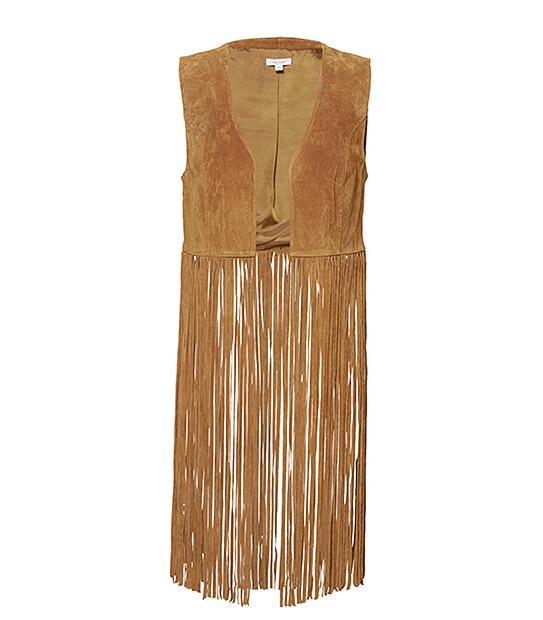 Lily Loves Suede Vest - Tan