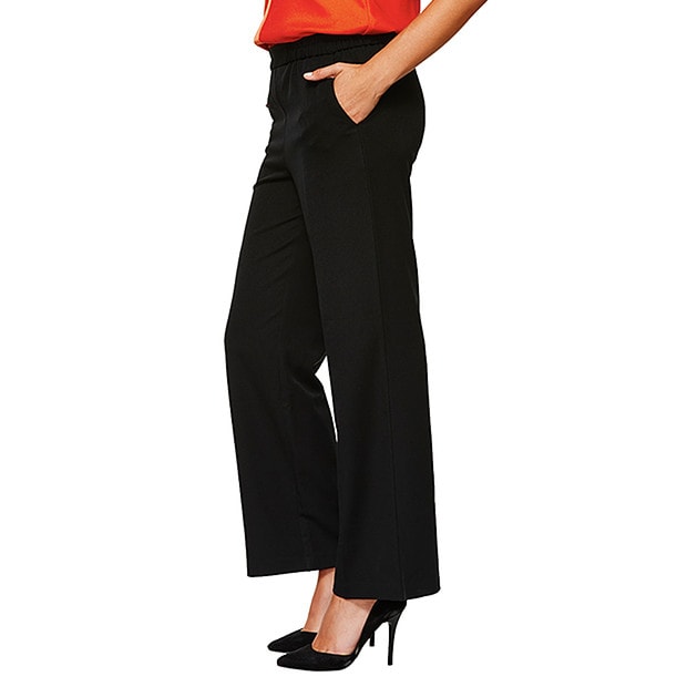 Elastic Waist Wide Leg Pants Black Target Australia