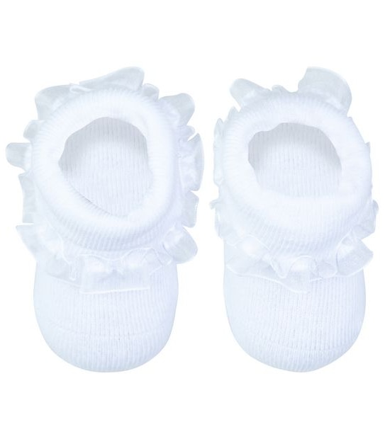 Underworks Baby Organza Trim Socks