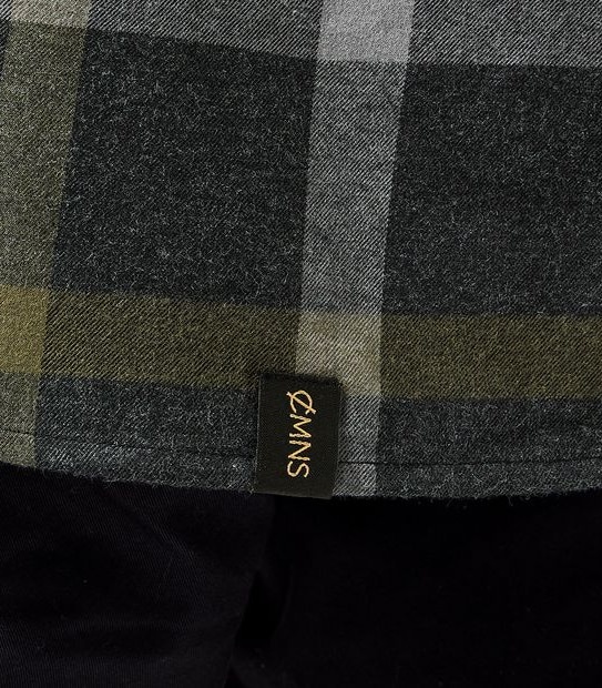 Commons Long Sleeve Shirt - Charcoal/Khaki Check