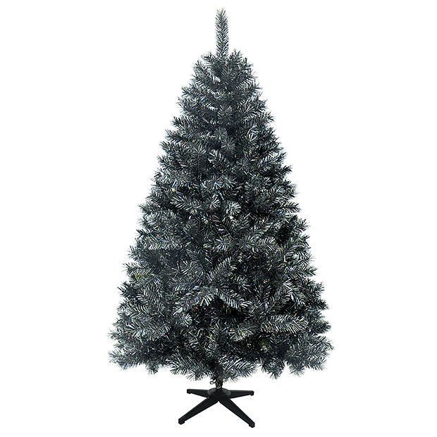 Black Iridescent Pine Christmas Tree 183 cm