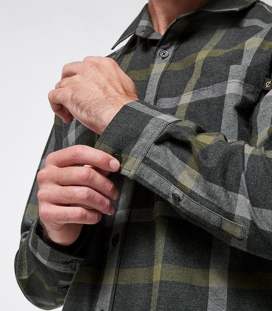 Commons Long Sleeve Shirt - Charcoal/Khaki Check
