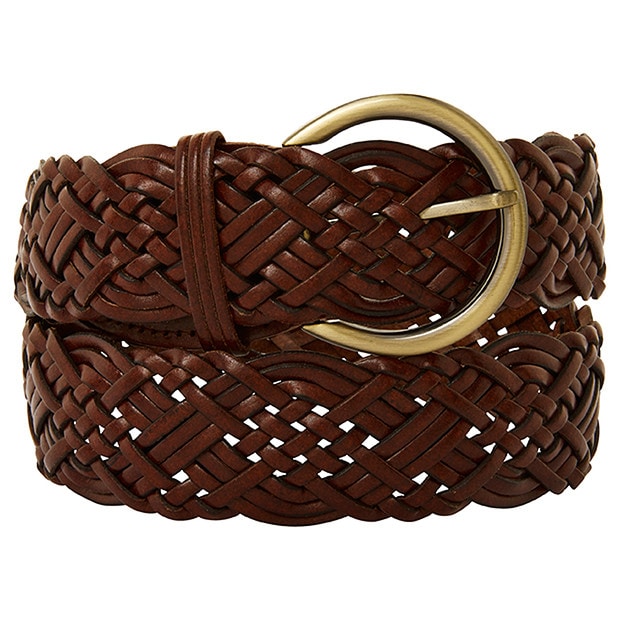 Plaited Wide Belt Tan Target Australia