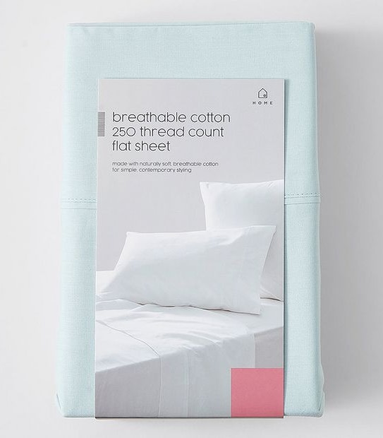 250 Thread Count Cotton Flat Sheet