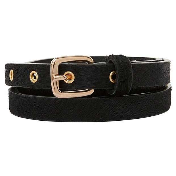 Pony Hair Dress Belt - Black Pony Hair Dress Belt - Black