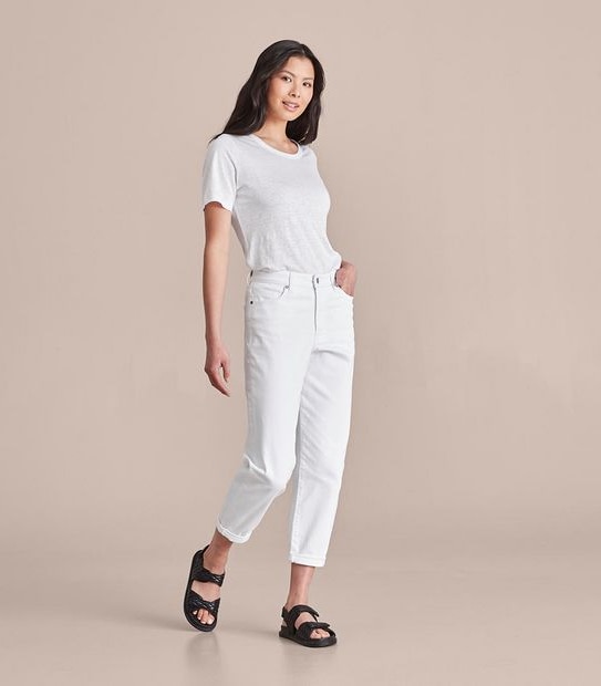 Harper High Rise Crop Length Barrel Leg Jeans
