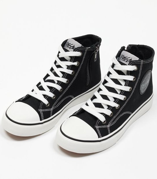 Mossimo Kids Senior Hi-Top Canvas Sneakers - Black/White | Target Australia