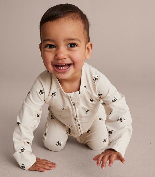 Baby Organic Cotton Print Coverall 2 of 6