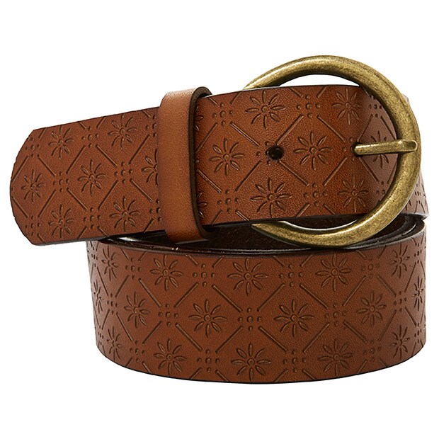 Leather Patterned Belt - Tan Leather Patterned Belt - Tan