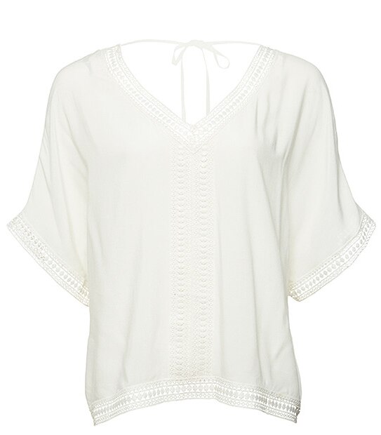 Crochet Detail Top - Cream