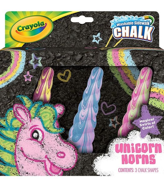 Crayola Pack of 3 Washable Chalk - Unicorn