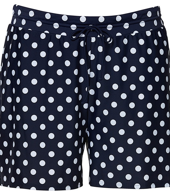 Belle Curve Swim Shorts - Navy Spots
