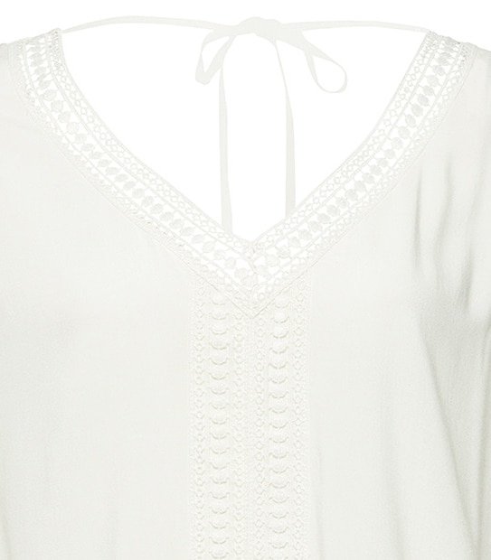 Crochet Detail Top - Cream