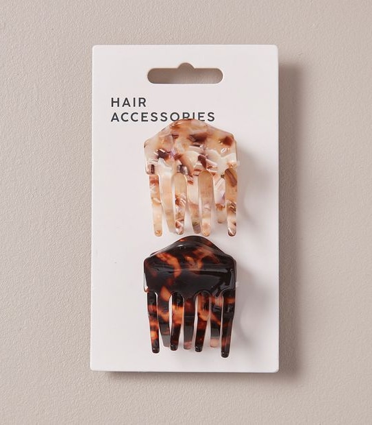 2 Pack Mini Mixed Claw Clips