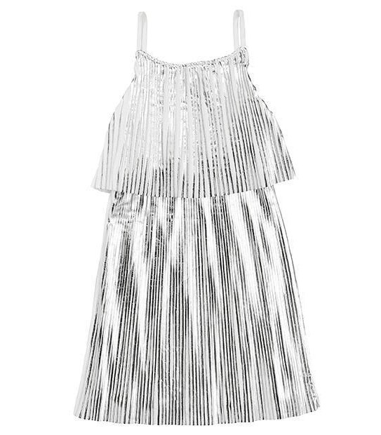 Foil Pleat Party Dress