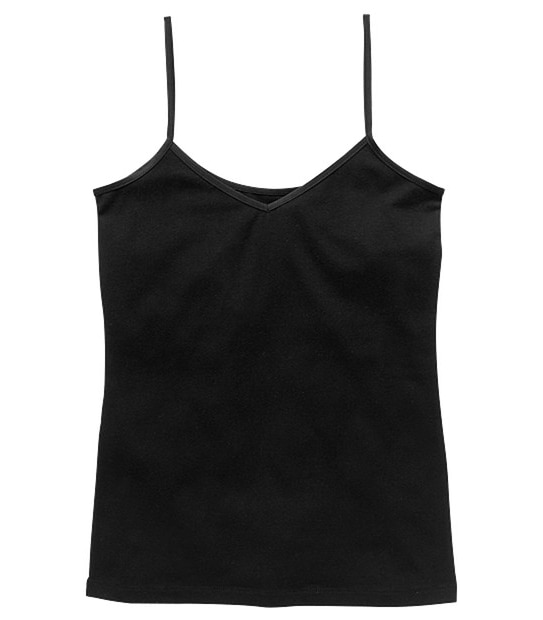 Hot Options Basic Reversible Longline Cami - Black 1 of 2