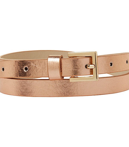 Metallic Skinny Belt