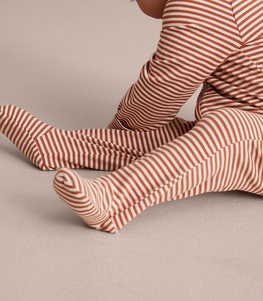 Baby Organic Cotton Stripe Coverall