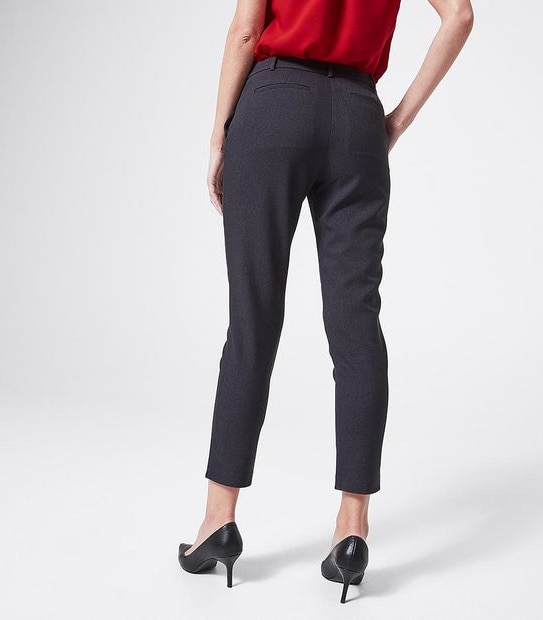 Preview Birdseye Suiting Ankle Slim Pants - Navy Blue