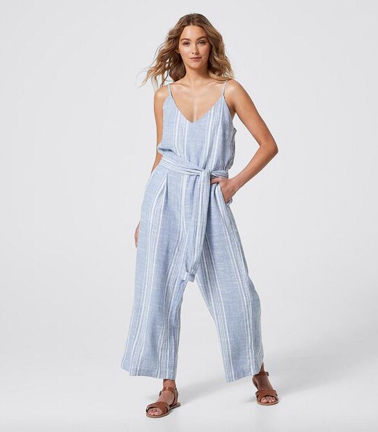 Linen Blend Cami Jumpsuit