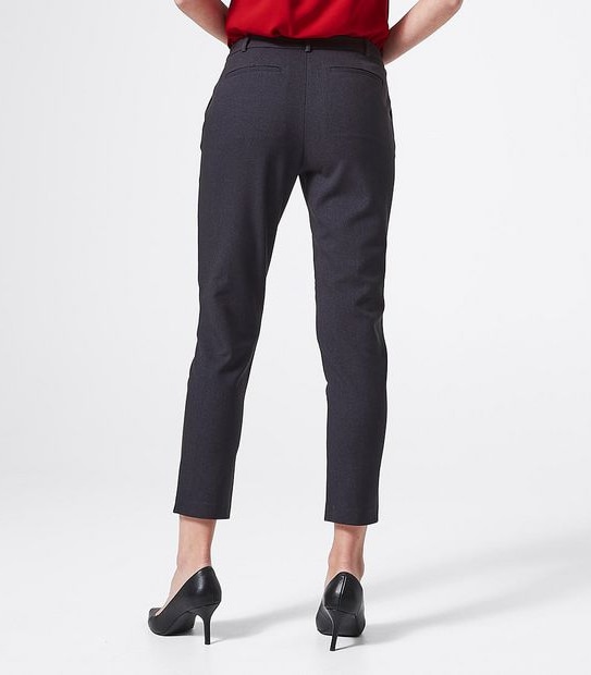 Preview Birdseye Suiting Ankle Slim Pants - Navy Blue