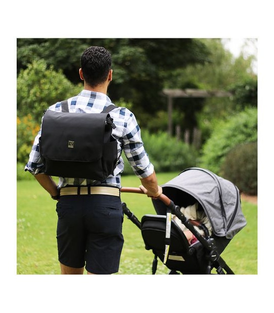 Ryco - Backpack Nursery Bag (BNB) Includes Built-In Insulated Bottle Holder – Black
