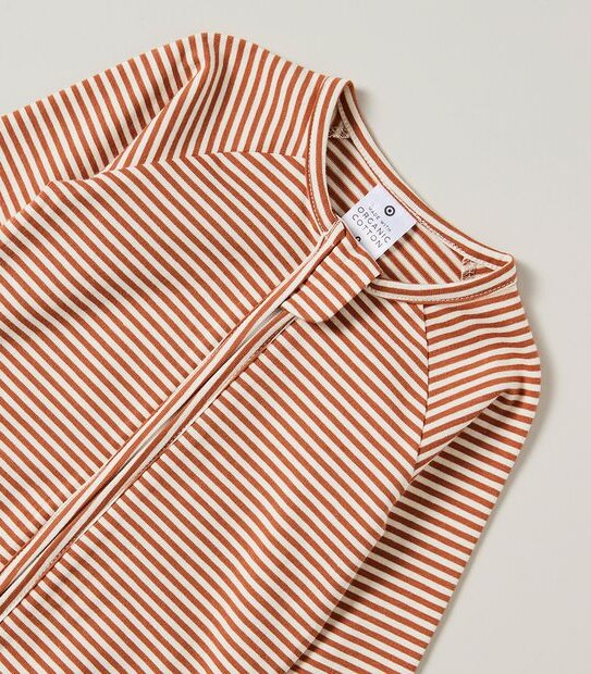 Baby Organic Cotton Stripe Coverall