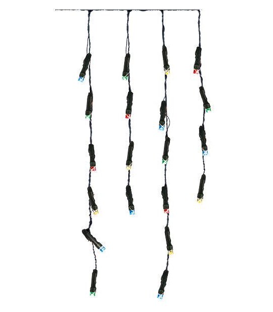 250 LED Coloured Solar Icicle Lights